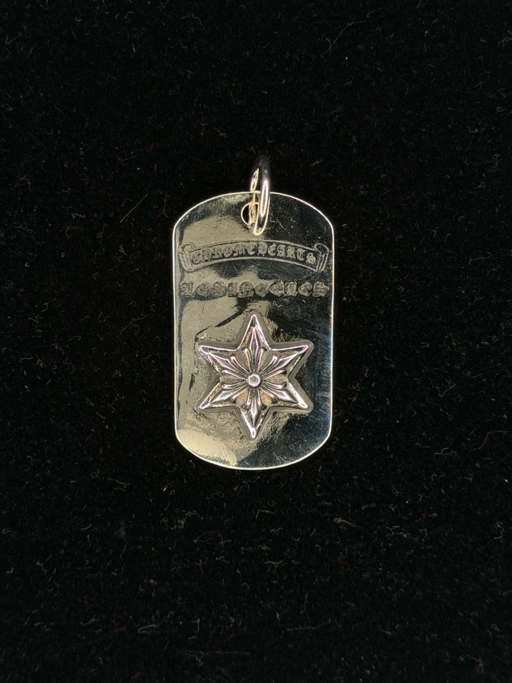 Chrome Hearts Floral Star Los Angeles Dog Tag Unisex Pendant